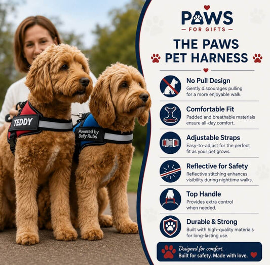 Paws Personalized No-Pull Dog Harness – Safer Walks & Less Pulling