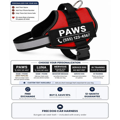 Paws No-Pull Dog Harness - Customize Yours In Just 30 Seconds