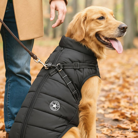Paws Winter Dog Jacket with Built-In Harness